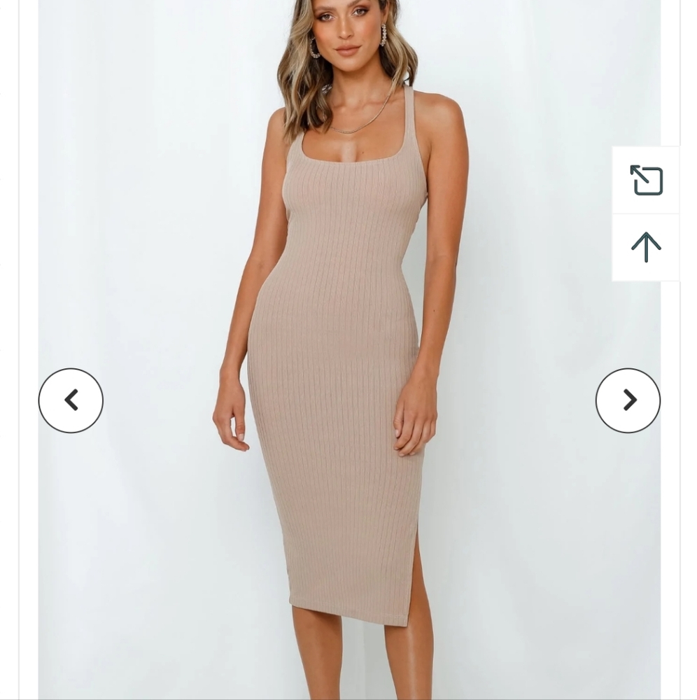 HELLOMOLLY Tan Dress